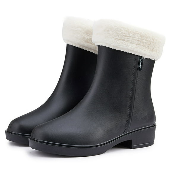 AUXDIQ Wellington Boots Women Mid-calf Wellies Waterproof Rain Boots Outdoor Garden Shoes