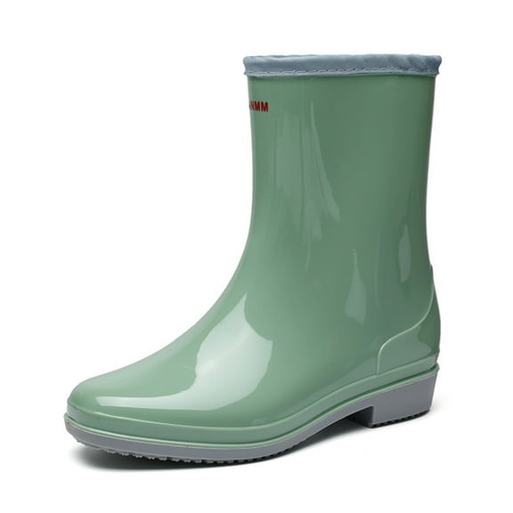AUXDIQ Wellington Boots Women Mid-calf Wellies Waterproof Rain Boots Outdoor Garden Shoes