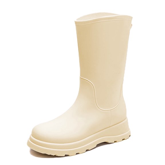 AUXDIQ Wellington Boots Women Mid-calf Wellies Waterproof Rain Boots Outdoor Garden Shoes