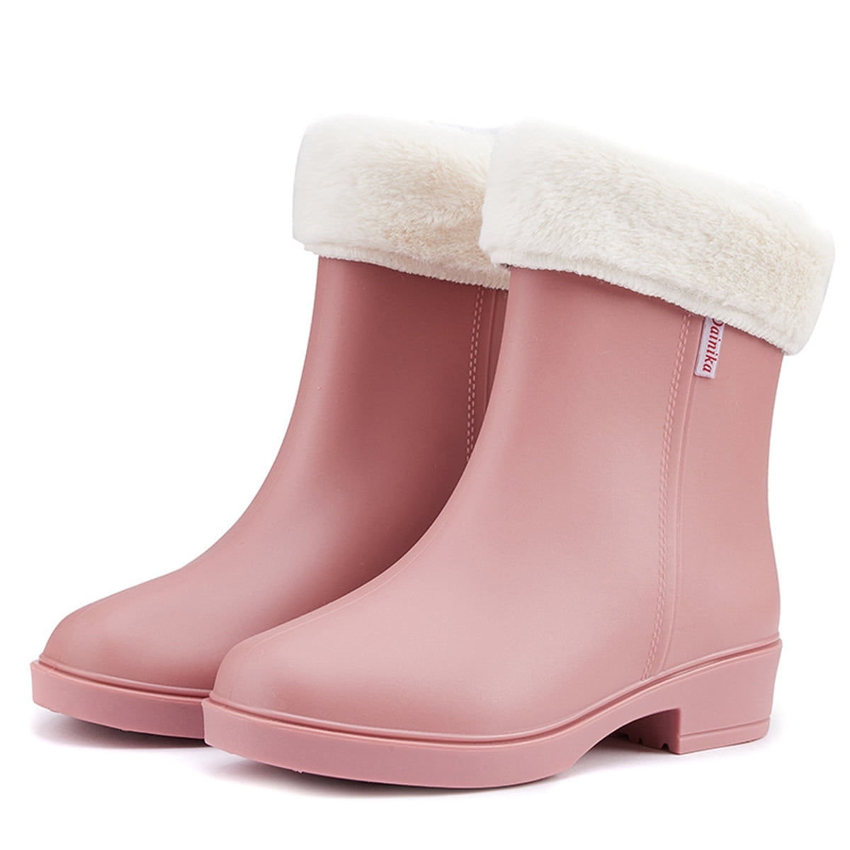 AUXDIQ Rain Shoes Women Mid-calf Boots Waterproof Rain Boots Outdoor Garden Shoes