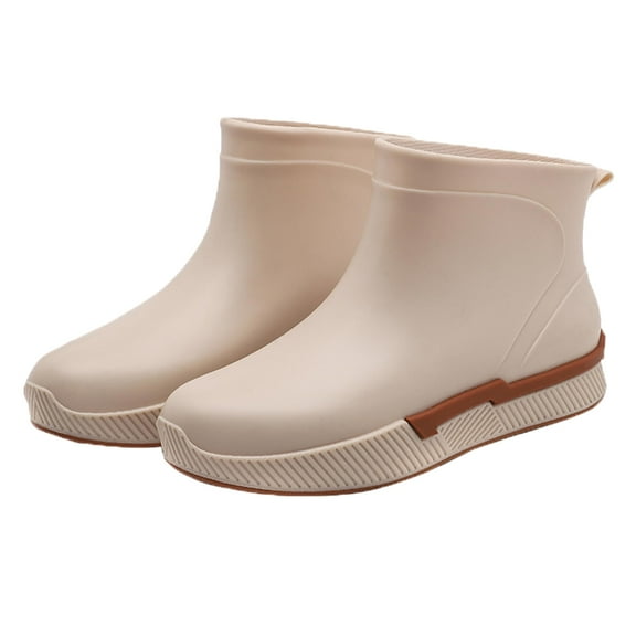 AUXDIQ Rain Boots Women Short Ankle Waterproof Rain Shoes Outdoor Garden Shoes