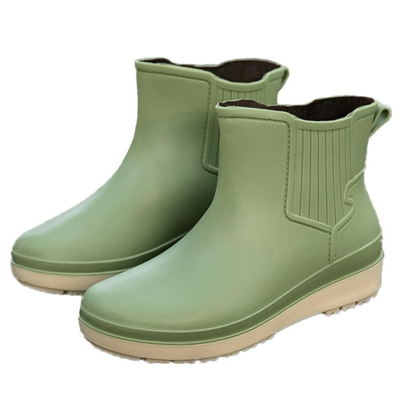AUXDIQ Rain Boots Women Short Ankle Waterproof Rain Shoes Outdoor Garden Shoes