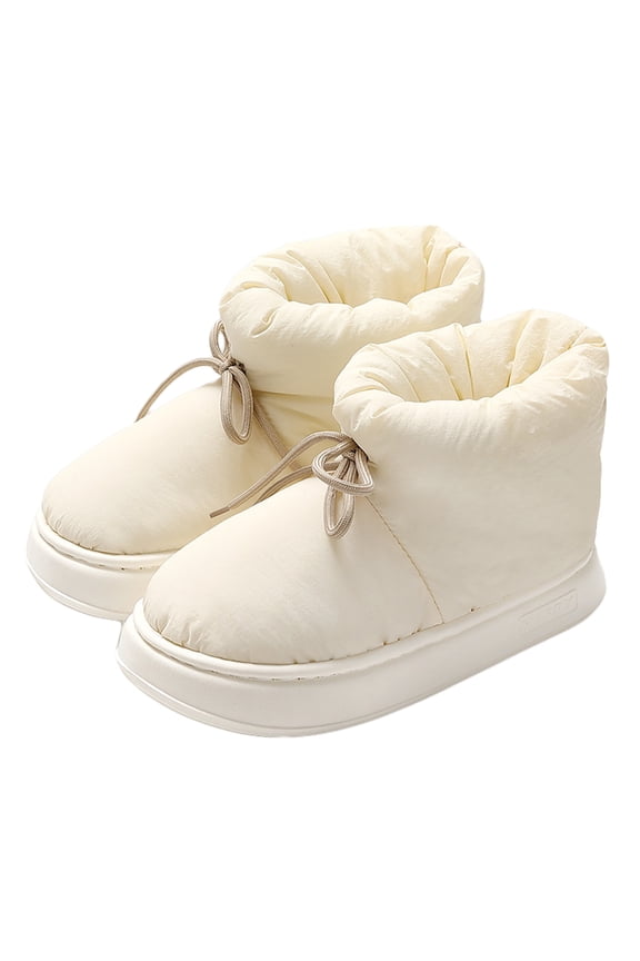 Winter Ankle Boot Slippers for Men and Women Warm Plush Lining House Booties