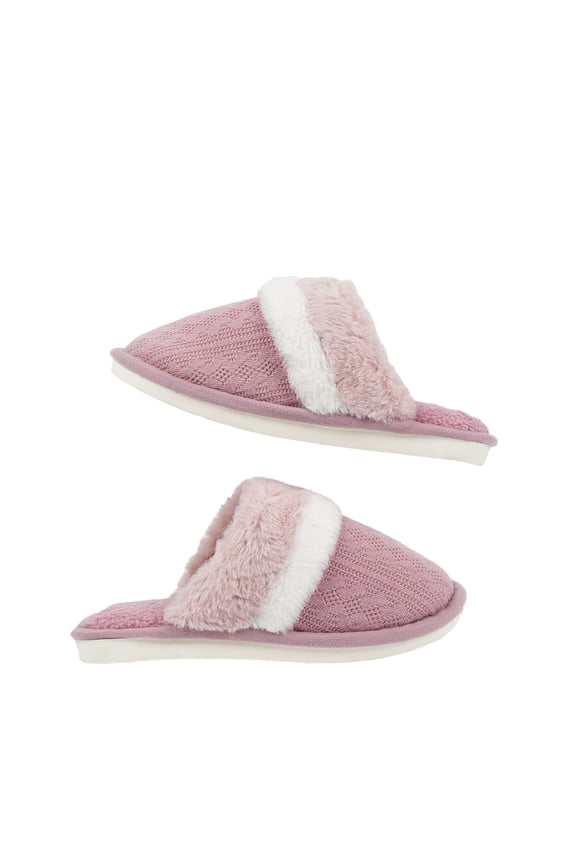 Women Men Comfort House Slippers Warm Home Shoes Anti-Skid Slippers Outdoor Indoor, Pink, 11/12 US