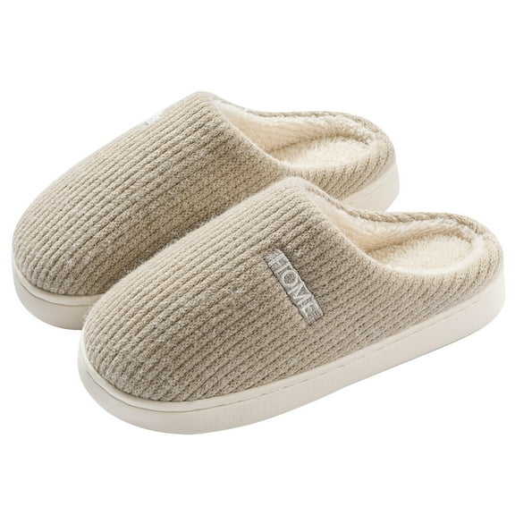 AUXDIQ Women Men Comfort House Slippers Warm Home Shoes Anti-Skid Slippers Outdoor Indoor