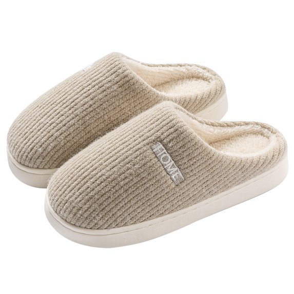 AUXDIQ Women Men Comfort House Slippers Warm Home Shoes Anti-Skid Slippers Outdoor Indoor