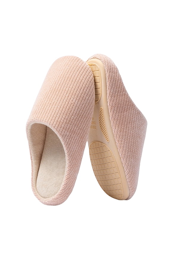 Women Men Comfortable Fleece Winter Slippers Warm Slip-on House Shoes Indoor Outdoor, Pink, 13/14 US