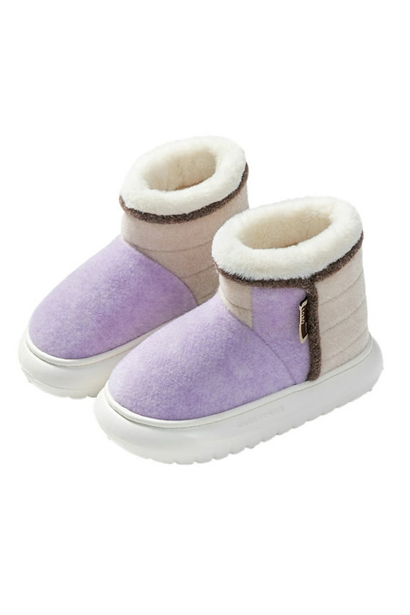 Women Men Winter Boots Slippers Home Warm Fleece Booties Slipper Anti Slip House Shoes Indoor Outdoor
