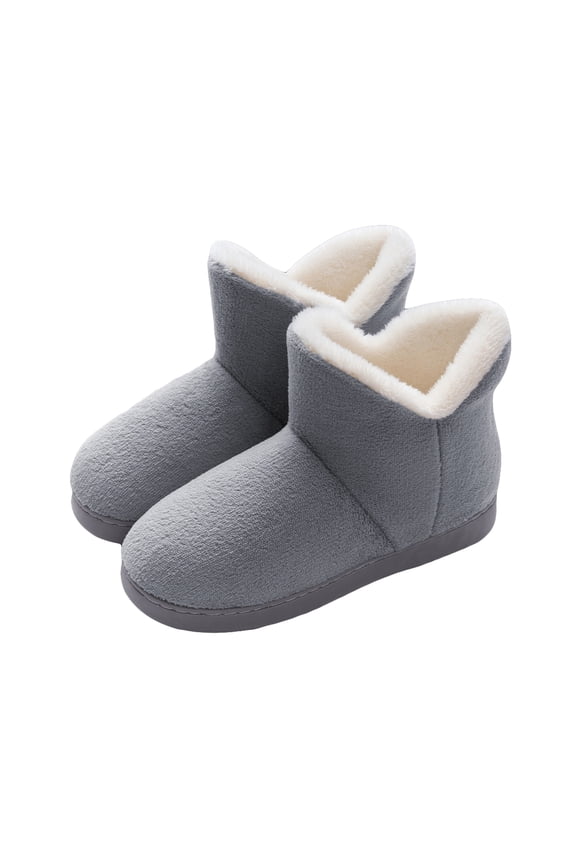 Women Men Winter Boots Slippers Home Warm Fleece Booties Slipper Anti Slip House Shoes Indoor Outdoor