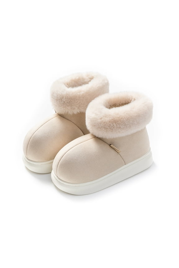 Women Men Winter Boots Slippers Home Warm Fleece Booties Slipper Anti Slip House Shoes Indoor Outdoor