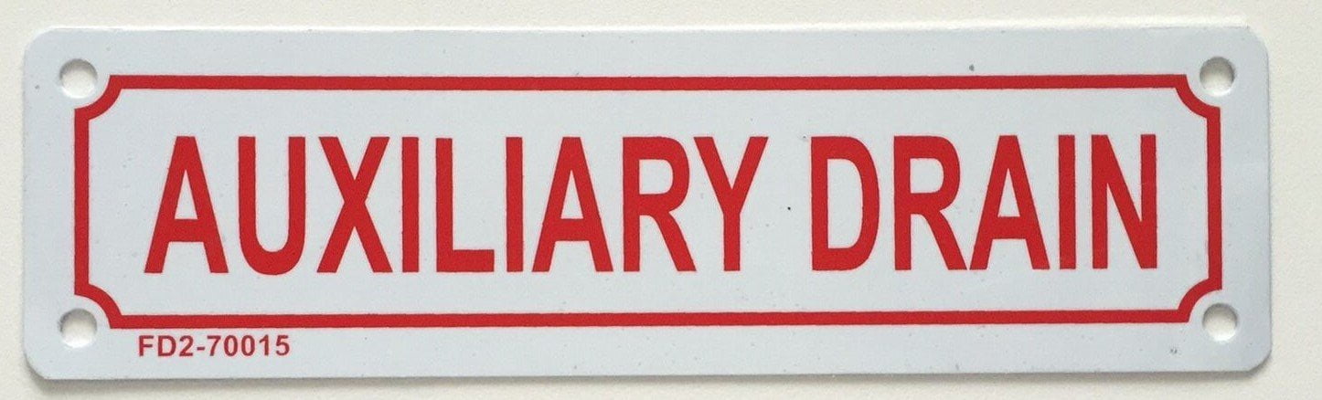 AUXILIARY DRAIN SIGN (ALUMINUM 2X7 ) - Walmart.com