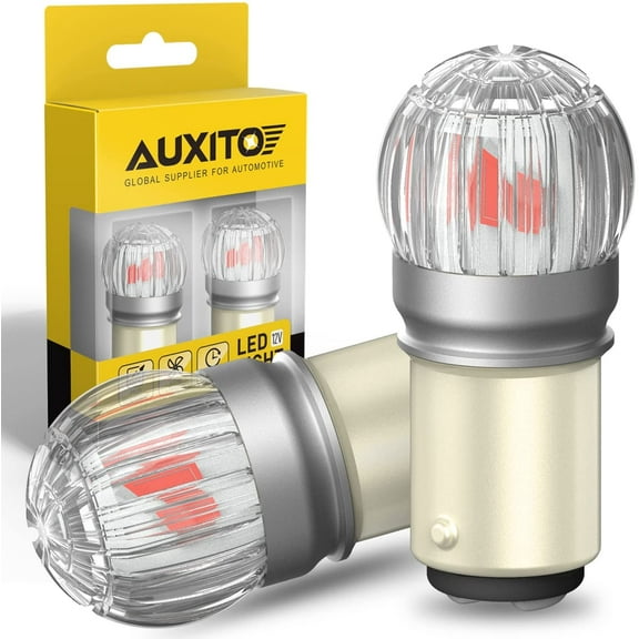 AUXITO 1157 LED Bulb Red, Extremely Bright 3030 Chipsets, 7528 BAY15D 1016 1034 2057 2357 LED Replacement Lamp for Tail Lights, Stop Brake Signal Lights