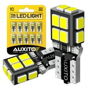 AUXITO 194 LED Light Bulb 6000K White 168 2825 W5W T10 Wedge 14-SMD LED Replacement Bulbs for Car Dome Map Door Courtesy License Plate Lights, Pack of 10