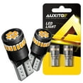 thumbnail image 1 of AUXITO 194 LED Light Bulb, Amber Yellow 168 2825 W5W T10 Wedge 24-SMD 3014 Chipsets LED Replacement Bulbs for Car Dome Map License Plate Side Marker Lights, Pack of 2, 1 of 7