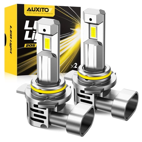AUXITO 2026 Latest 9012 LED Headlight Bulb, 900% Brighter 30,000lm 6500K Cool White HIR2 LED High&Low Beam, 1:1 Mini Size 5 Mins Easy Installation, Plug and Play, Pack of 2