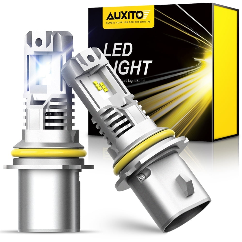 AUXITO 9004 HB1 LED Headlight Bulbs,12000LM 300% Brightness, 6500K Cool White, 9004 headlight bulbs, Pack of 2