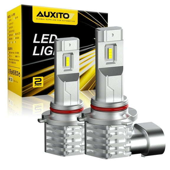 AUXITO 9005 HB3 LED Fog Light Bulbs, 6500K Cool White, 30W 6000LM Super Bright, Halogen Replacement Bulbs, Daytime Running Lights Replacement for Cars, Truck, Pack of 2