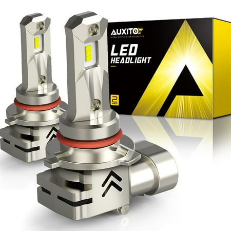AUXITO 9005 LED Headlight Bulbs 6000K White, 12000LM 300% Brighter 9005 LED Bulb for High Beam Low Beam, HB3 LED Headlight Bulb, Pack of 2