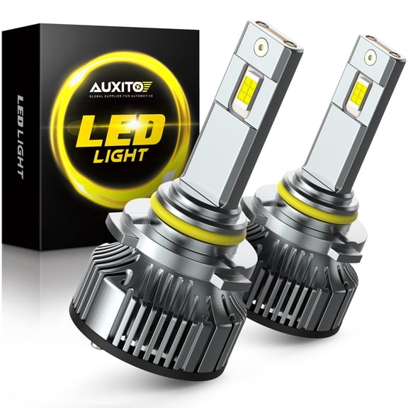 AUXITO 9005 LED Headlight Bulbs 6500K White, 700% Brighter HB3 9005 Headlight Bulbs , 120W 24000lm Per Set,700% Brighter, Pack of 2