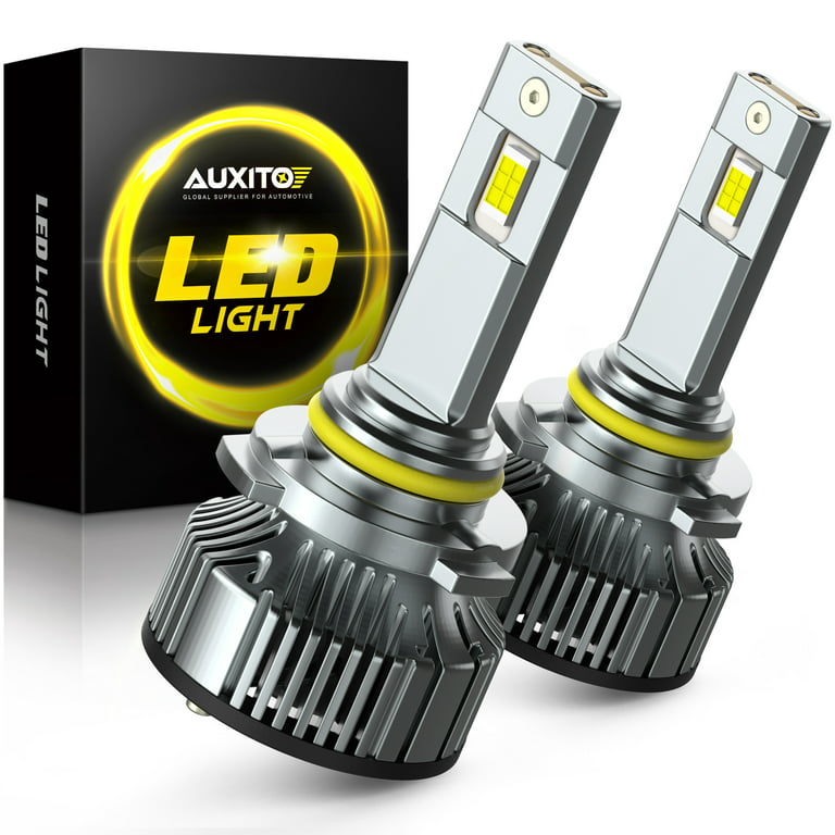 AUXITO 9005 LED Headlight Bulbs 6500K White, 700% Brighter HB3 9005 Headlight Bulbs , 120W 24000LM per Set,700% Brighter, Pack of 2, Size: One Size