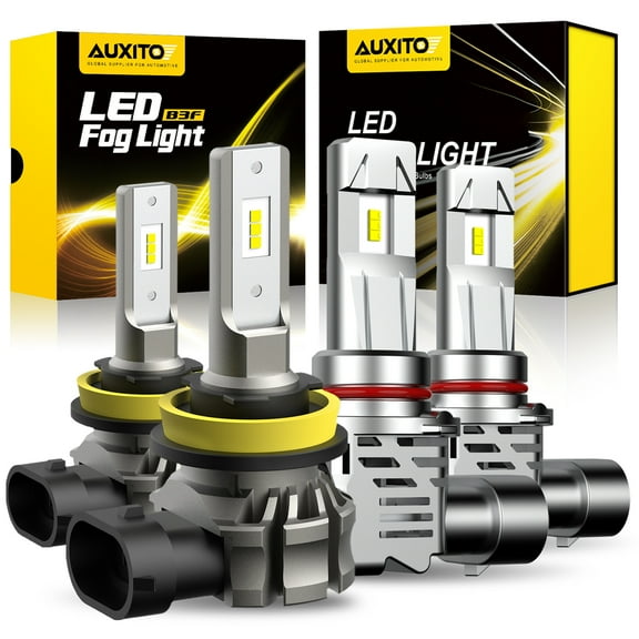AUXITO 9005 LED Light Bulbs & AUXITO H11/H8/H16 LED Fog Light Bulbs