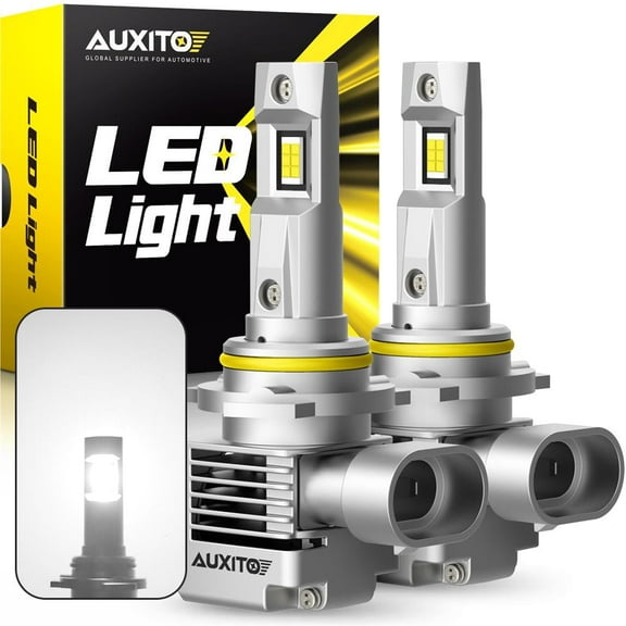 AUXITO 9006 HB4 LED Headlight Bulbs 6000K White, 9006XS HB4A 9006 Low Beam Headlight bulb , 600% Brighter 100W 20000 Lumens, 2 Pack