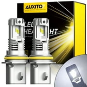 AUXITO 9007 LED Headlight Bulbs, 12000LM Per Set 6500K Xenon White Wireless HB5 High Low Beam Headlight Hi/Lo, Pack of 2