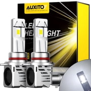 AUXITO 9012 HIR2 Headlight Bulbs 12000lm Per Set 6500K Cool White Wireless 9012 Mini LED Bulbs, Pack of 2
