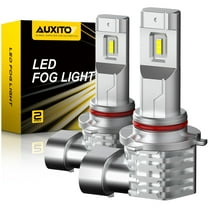 AUXITO 9145 9140 H10 LED Fog Light Bulb Fanless, 3400LM Per Set, White, CSP LED Chips, Fog Light Bulbs or DRL Replacement, Pack of 2