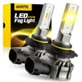 thumbnail image 1 of AUXITO 9145 LED Fog Light Bulbs, 6000LM 3000K Amber Yellow Light, 300% Brightness H10 9140 9045 9040 Led Fog Lights, DRL Replacement for Cars, Pack of 2, 1 of 7