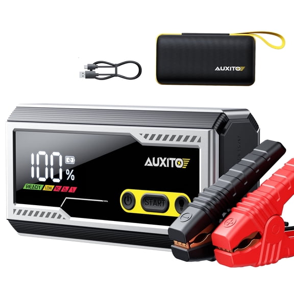 AUXITO Portable Jump Starter 5000A,20000mAh 12V Battery Jump Box with Quick Charge Out(All Gas,up to 10.0L Diesel Engine),with 3-Mode Flashlight