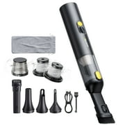 AUXITO Car Vacuum Cleaner Cordless, 14000pa 6000mAH High Power Long Endurance, Strong Suction Handheld Portable Car Vacuum for Car, Home, Office, Pet, Black & Yellow