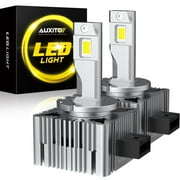 AUXITO D1S D1R LED Headlight Bulbs, 24000Lumens 120W 6000K White 500% Brightness, Xenon HID Replacement Lights, Pack of 2