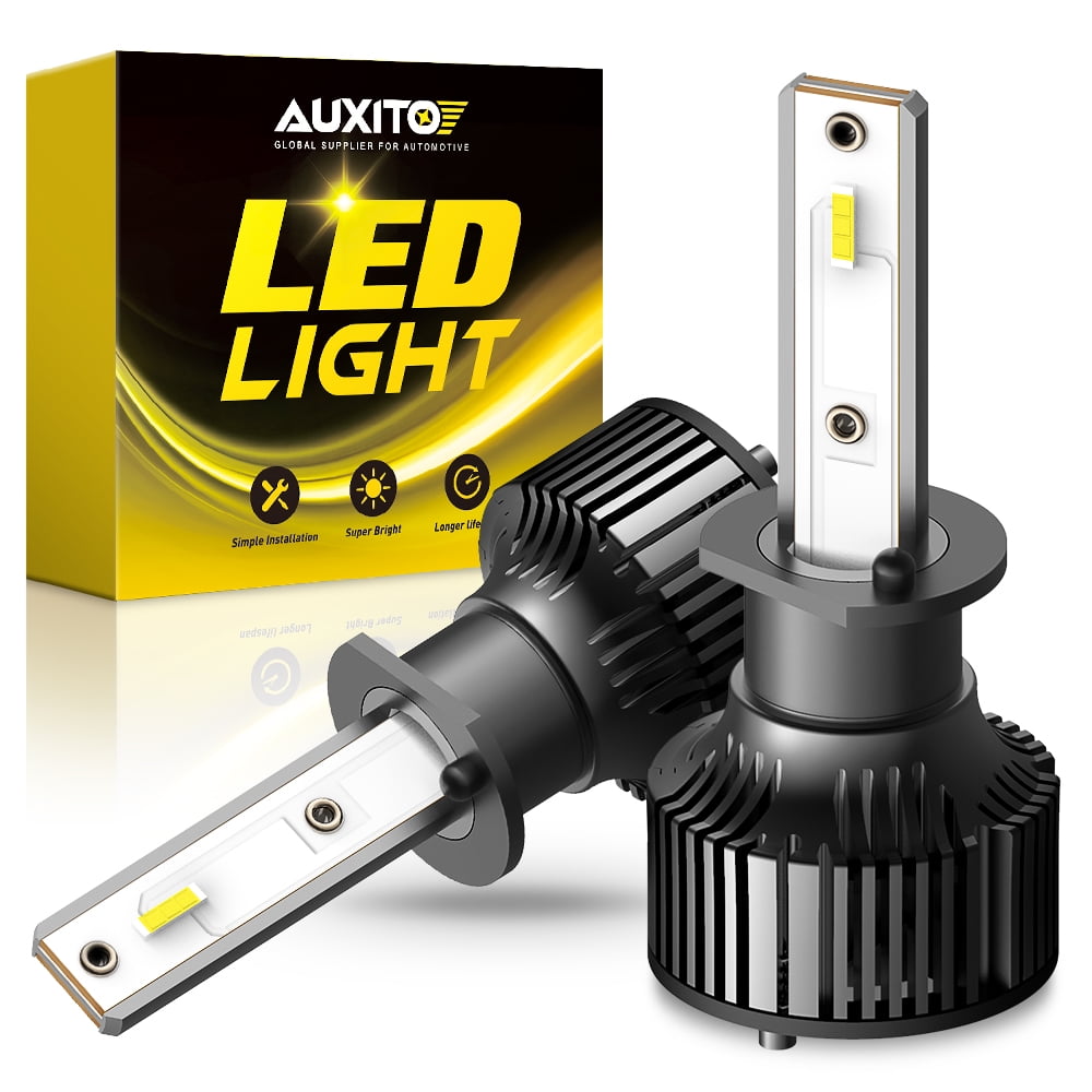 AUXITO H1 LED Headlight Bulb Low Beam Bright 6000K Xenon White 8000LM Per Set,Pack of 2