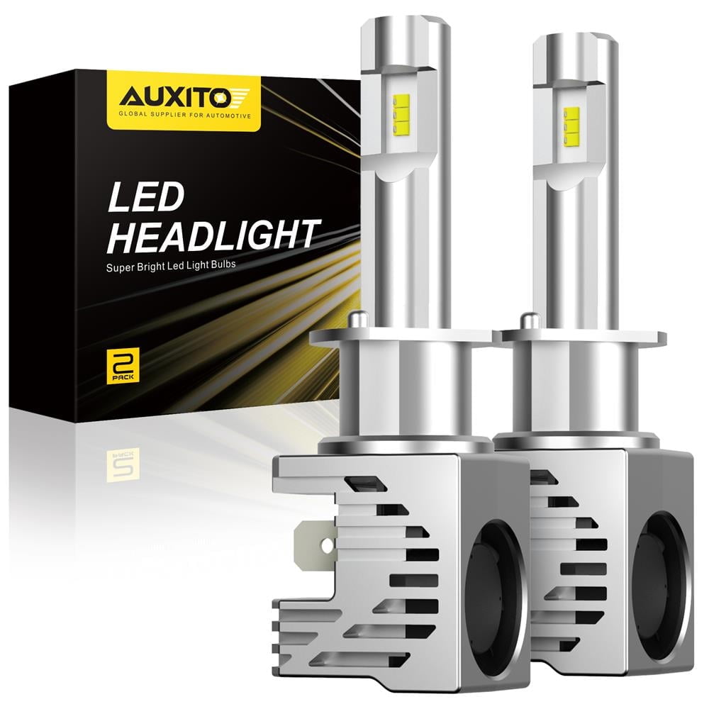 AUXITO Bombilla LED H1 mejorada 2024, tamaño mini 1:1, no requiere  adaptador, blanco de 6500 K, sin polaridad, luces antiniebla LED H1LL sin
