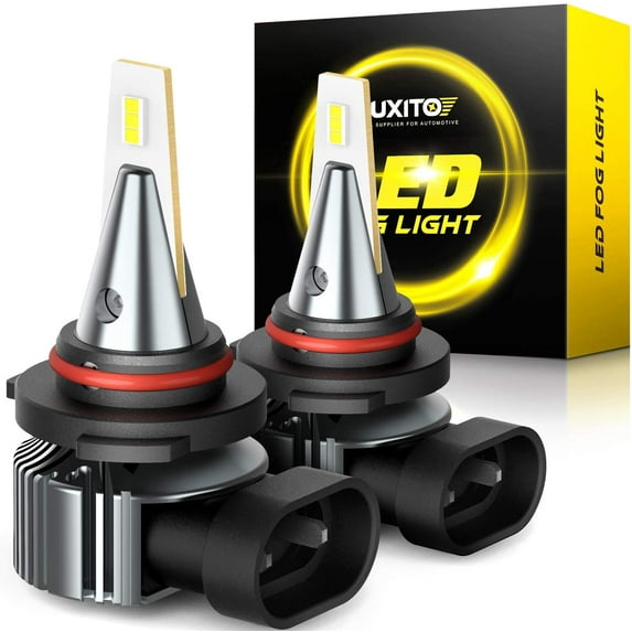 AUXITO H10 LED Fog Light Bulbs, 9145/9140/9045/9040/9055 Daytime Running Light, 6500K Cool White, Wireless, 6000LM Per Set, DRL Bulbs Replacement For Ford,GMC( Pack of 2)