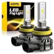 AUXITO H11/H8/H16 LED Fog Light Bulbs or DRL, 6000 Lumens 6500K Cool White Light, 300% Brightness, CSP LED Chips Fog Lamps Replacement for Cars, Play and Plug Pack of 2