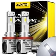 AUXITO H11 LED Headlight Bulbs 12000lm Per Set 6500K Cool White Wireless H8 H9 H11 Headlight Bulb, Pack of 2