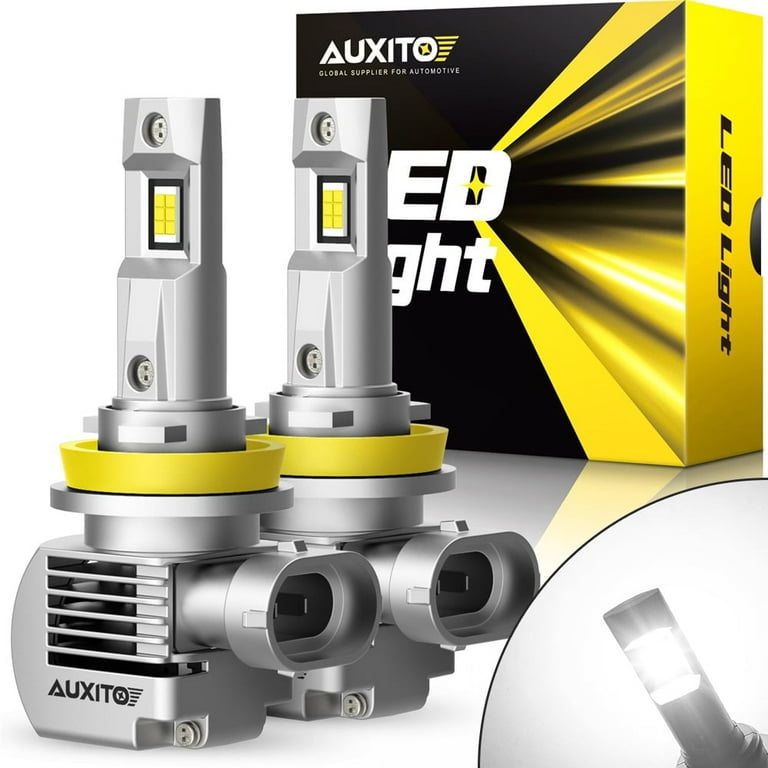 AUXITO H11 LED Headlight Bulbs, Wireless H8 H9 H11 Headlight Bulb , 100W  20000lm Per Set, 6000K Cool White,600% Brighter,Pack of 2 
