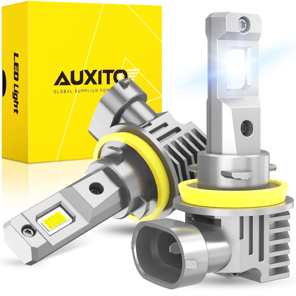 AUXITO H11 Led Headlight Bulb, High Low Beam H8 H9 H11 Headlight Bulb 6500K Cool White,600% Brighter,Pack of 2