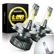 AUXITO H4/HB2/9003 LED Headlight Bulb, 80W 16000LM Super Bright, Dual Beam Conversion Kit 6000K Cool White, Pack of 2
