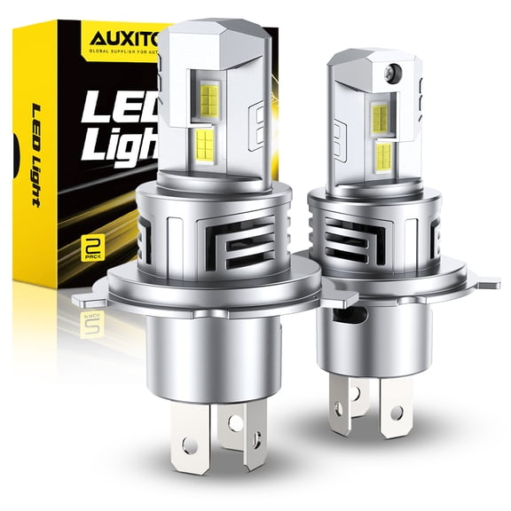 AUXITO H4 Led Headlight Bulbs, 33,000LM 900% Ultra Brightness, 1:1 Halogen Size, 6500K White, 9003 Light Bulbs for Fog Light, No Adapter Required, Non-polarity, Plug and Play, Pack of 2