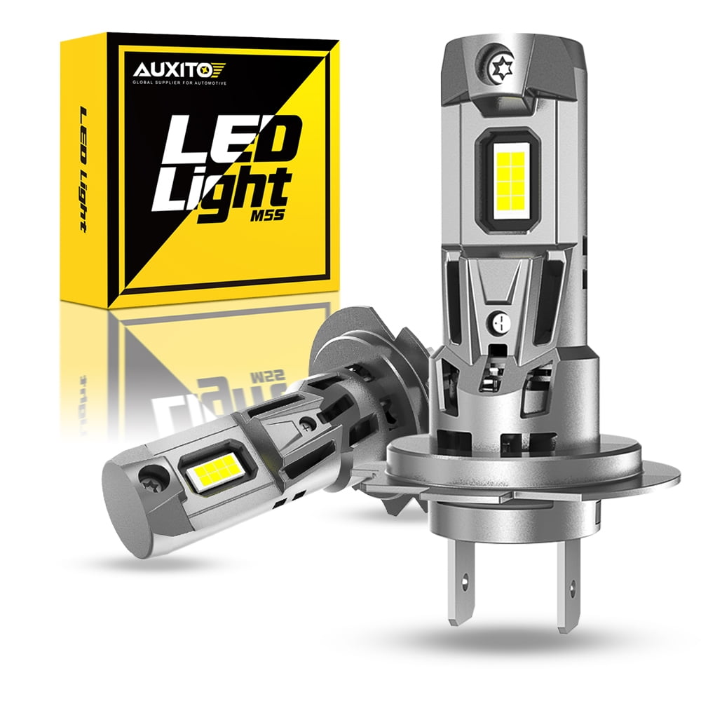 AUXITO 2Pcs H7 Turbo LED Head Lamp Bulbs 20000LM 100W High Power H7 LED  Headlight CSP Chips 1:1 Mini Size Design Car Lights 12V