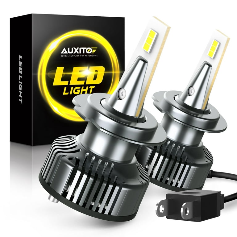 AUXITO H7 LED Headlight Bulbs, 500% Brightness 80W 16000LM, 6500K Cool  White LMP Chips, H7ll LED Bulbs Replacement Conversion Kit for Jetta  Sprinter Sedona Sonata, 2 Pack 