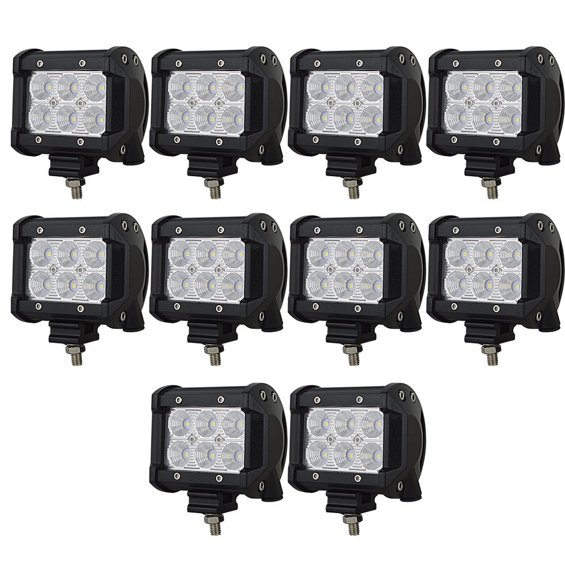 2 Barre LED AUXTINGS 10.2 Cm 60W - Luce Spot/Flood, Impermeabile IP67, Per Camion, ATV, SUV - Foto 8