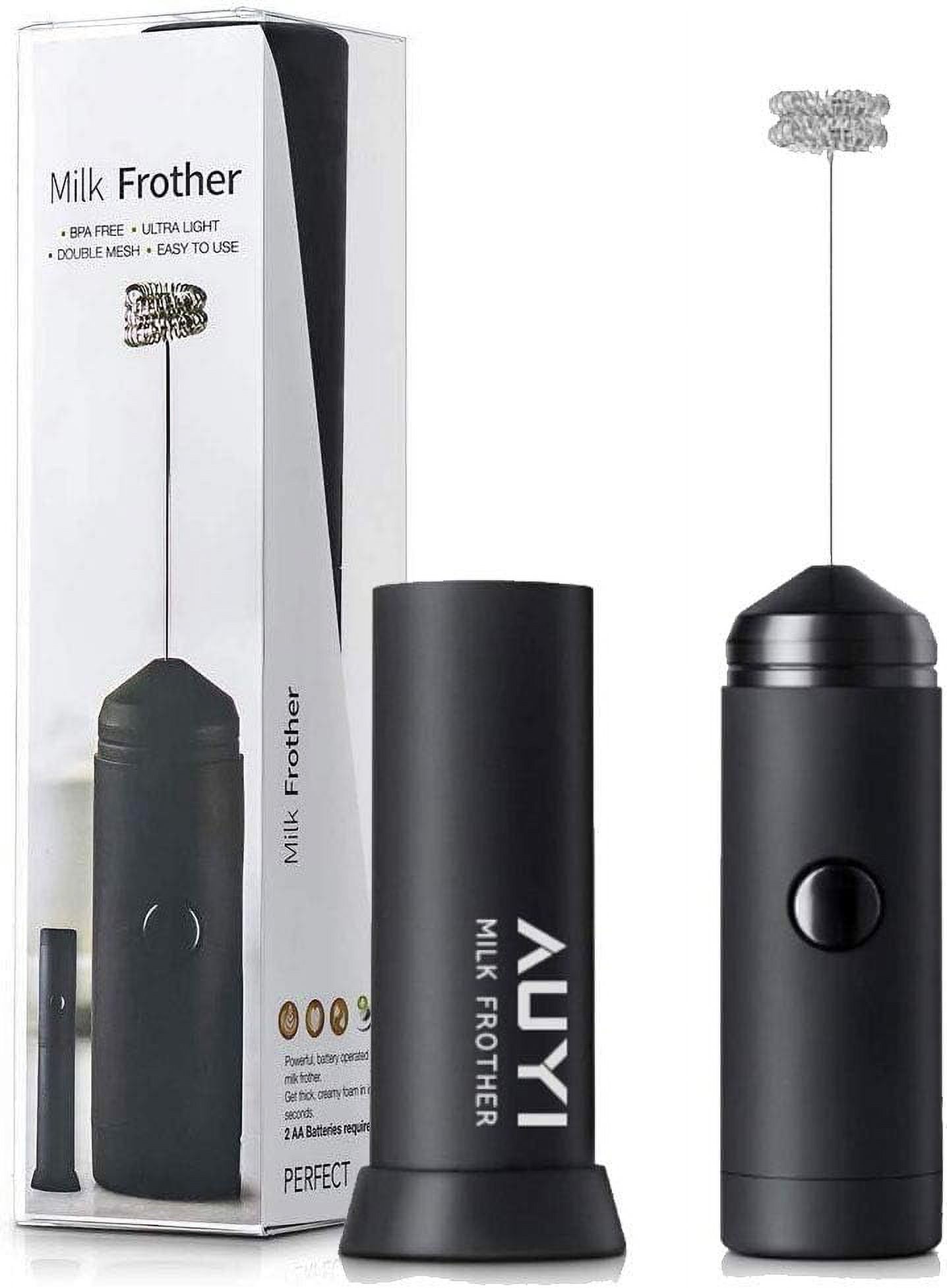 AUYI Electric Milk Frother HandheldMaker for Bulletproof Coffee