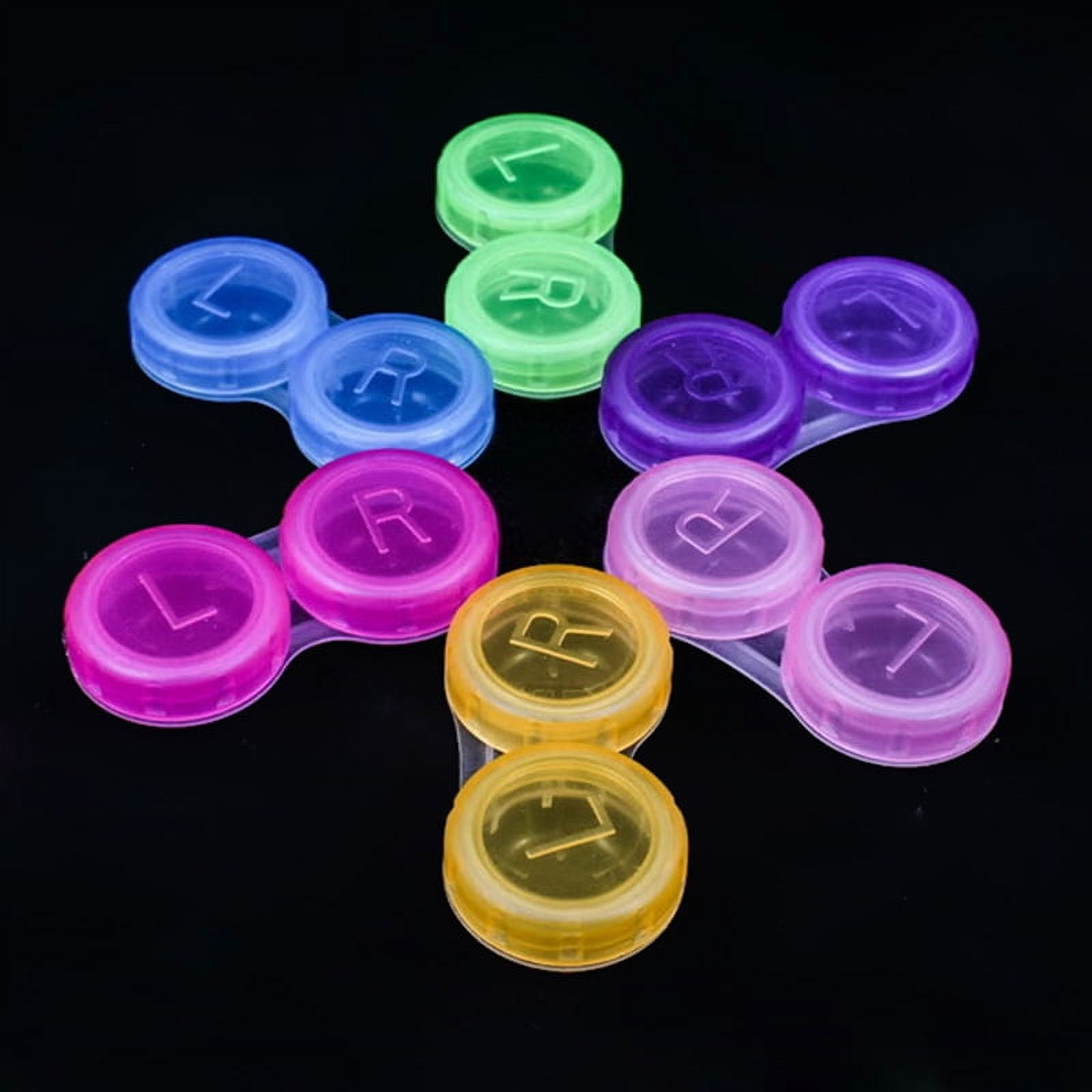 AUsagg 1pair Contact Lens Case Double Case Contact Lens Case Soak Storage Case Contact Eyewear Box Container Lens Clear Small Z7T4