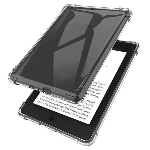 AUshell for Amazon Fire HD 10.1" Tablet (9th/7th/5th Generation, 2019/2017/2015 Release) Case with Clear Transparent Back and TPU Shockproof Frame Cover, Clear