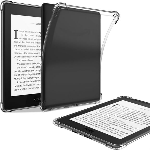 AUshell for Kindle Paperwhite 5th/6th/7th Generation. Model No.J9G29R )Case with Clear Transparent Back and TPU Shockproof Frame Cover for Kindle Paperwhite 5th/6th/7th, Clear