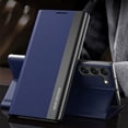 thumbnail image 1 of AUshell for Samsung Galaxy A35 Case (6.6" 2024), PU Leather Magnetic Stand Holder Holster Full Protection Platin Frame Anti-scracth/Shockproof TPU Shell for Samsung Galaxy A35, Darkblue, 1 of 10